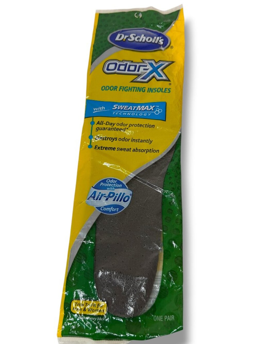 Dr Scholls Odor X INSOLES SweatMax Tech Men Women TRIM TO FIT Air Pillow 1 Pair